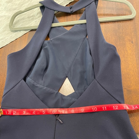 BCBGMAXAZRIA Blue Cross Front Cutout Gown Size 2 - Picture 7 of 7
